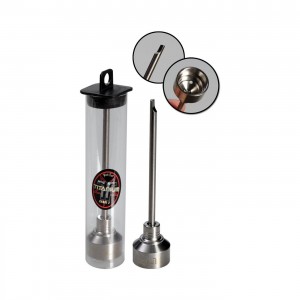 'Black Leaf T2' Carb Cap Dabber aus Titan