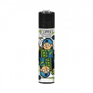 CLIPPER Feuerzeug Poker Weed Bube