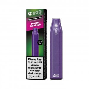 SC 600 "Mixed Berries" Einweg E-Zigarette 17 mg