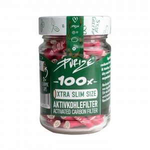 100 PURIZE Glas XTRA Slim Size Filter pink 6 mm