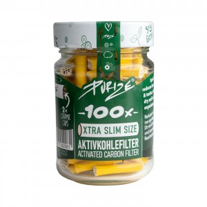 100 PURIZE Glas XTRA Slim Size Filter gelb 5,9 mm