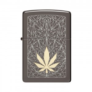 Zippo Feuerzeug Cannabis Design Geometry