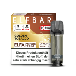 ELFBAR Elfa Golden Tobacco Pod 20 mg (2 Stück pro Packung)