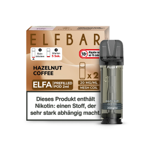 ELFBAR Elfa Hazelnut Coffee Pod 20 mg (2 Stück pro Packung)