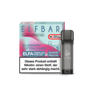 ELFBAR Elfa Blueberry Cotton Candy Pod 20 mg (2 Stück pro Packung)