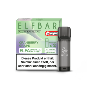 ELFBAR Elfa Cranberry Grape Pod 20 mg (2 Stück pro Packung)