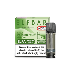ELFBAR Elfa Kiwi Passion Fruit Guava Pod 20 mg (2 Stück pro Packung)