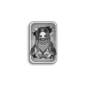 Fire-Flow Metal Rolling Tray Tattoo Girl small