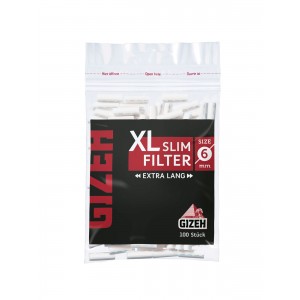 GIZEH Black XL Slim Filter 6 x 19 mm 100er Beutel