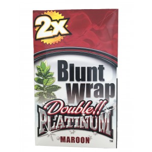 Blunt Wrap Double Platinum Maroon 25 x 2 Box