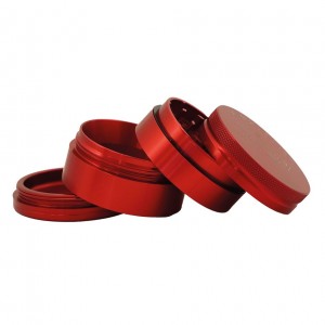 RAW Hammercraft Alu Grinder Rot Medium Ø 55 mm 4-teilig 