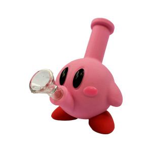 Minibong "Cute Pink Creature" aus Silikon 14 cm
