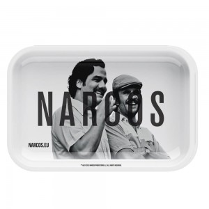 Narcos Metal Rolling Tray weiß small