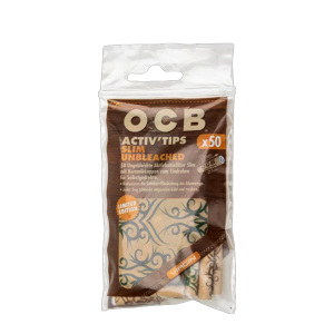 OCB Activ´Tips Slim Unbleached 7mm 50er Beutel Limited Edition