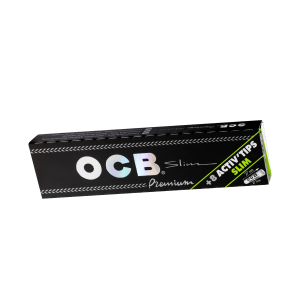 OCB Schwarz Premium Slim Long Papers mit Activ´Tips einzeln