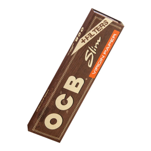 OCB unbleached Virgin King Size Slim Papers + Tips Heftchen einzeln