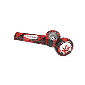 PieceMaker Karma Silikon Handpfeife - Hibiscus Red Camo