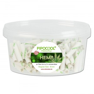 Pipocool Kieselerde Filter Hemp 8 mm 100er
