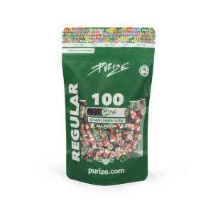 100 PURIZE REGULAR Size Aktivkohle Filter Allcolor 9 mm