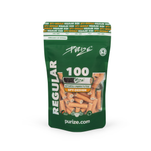 100 PURIZE REGULAR Size Aktivkohle Filter Spy 9 mm