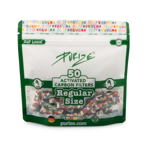 50 PURIZE REGULAR Size Aktivkohle Filter Allcolor 9 mm