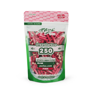 250 PURIZE XTRA Slim Size Aktivkohle Filter pink 6 mm
