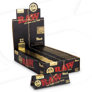 RAW Black 1 1/4 Size Papers 24er Box