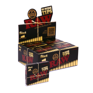 RAW Black Prerolled Tips (vorgerollt) 20er Box
