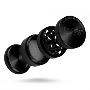 RAW Hammercraft Alu Grinder Schwarz Large Ø 60 mm 4-teilig 