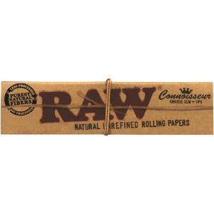 RAW Connoisseur Kingsize Slim + Tips Heftchen einzeln