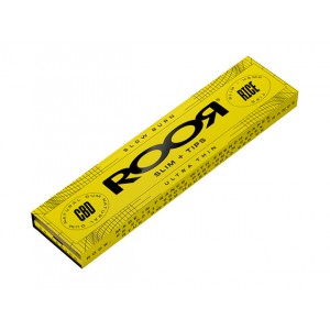 Roor Rice Hemp Slim Rolling Papers + Tips