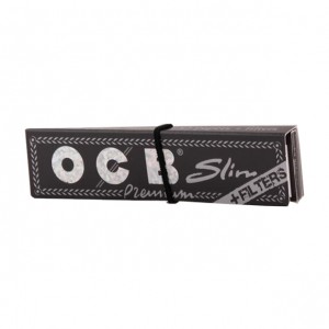 OCB Schwarz Premium Slim Long Papers mit Filter-Tips Heftchen einzeln