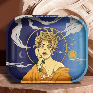 Smoking Metal Rolling Tray Cosmic Medusa