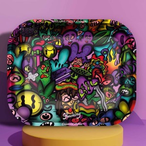 Smoking Metal Rolling Tray Rampage
