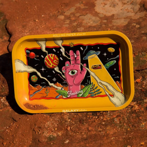 Smoking Metal Rolling Tray Galaxy Collection - Earth