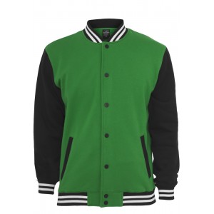 URBAN CLASSICS 3-tone Sweat Collegejacke grün