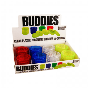 BUDDIES Plastik Grinder Ø 60 mm, 5-teilig 8er Display / Großpackung