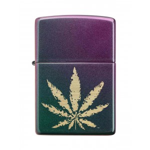 Zippo Feuerzeug Cannabis Blatt grün 