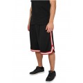URBAN CLASSICS Stripes Mesh Shorts schwarz-rot-weiß