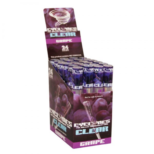 Cyclones Clear Cone Grape 24er Box