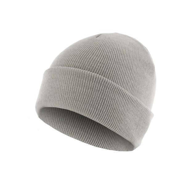 MasterDis Beanie Basic Flap grau