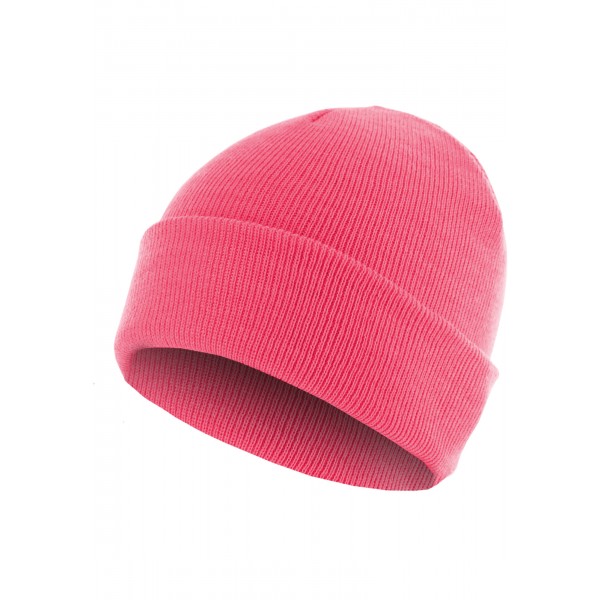 MasterDis Beanie Basic Flap neonpink