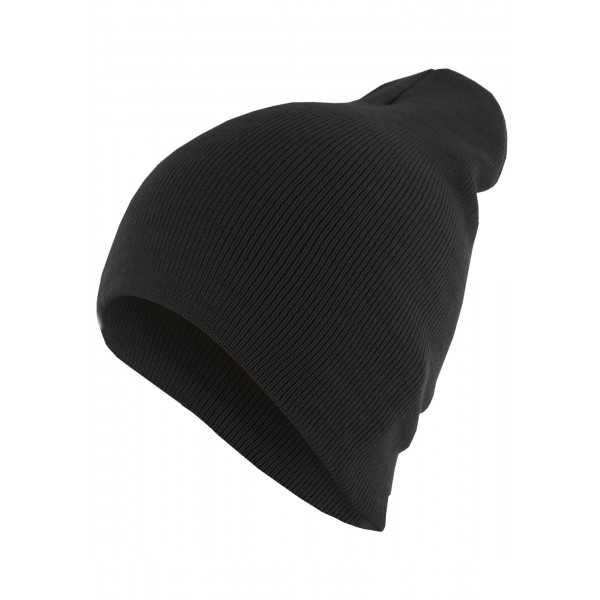 MasterDis Beanie Basic Flap schwarz 