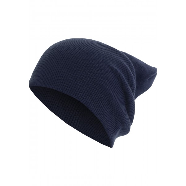 MasterDis Beanie Basic Flap blau