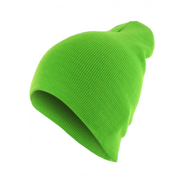 MasterDis Beanie Basic Flap neongrün