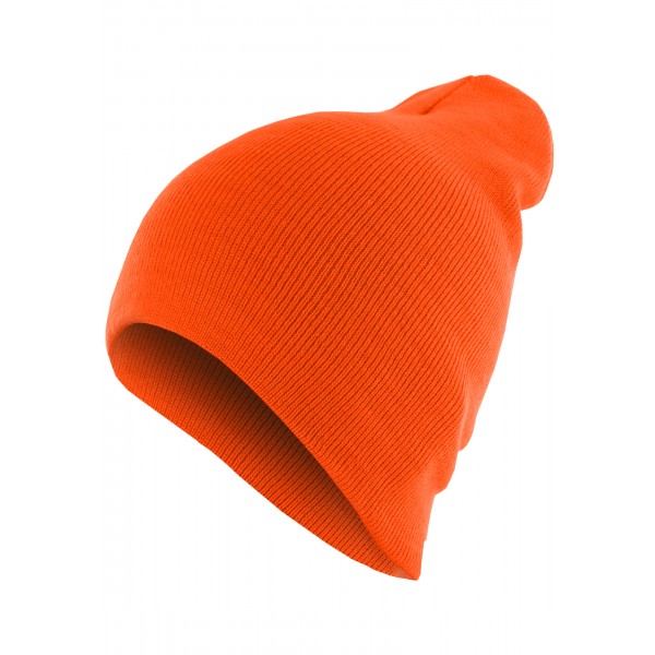 MasterDis Beanie Basic Flap neonorange