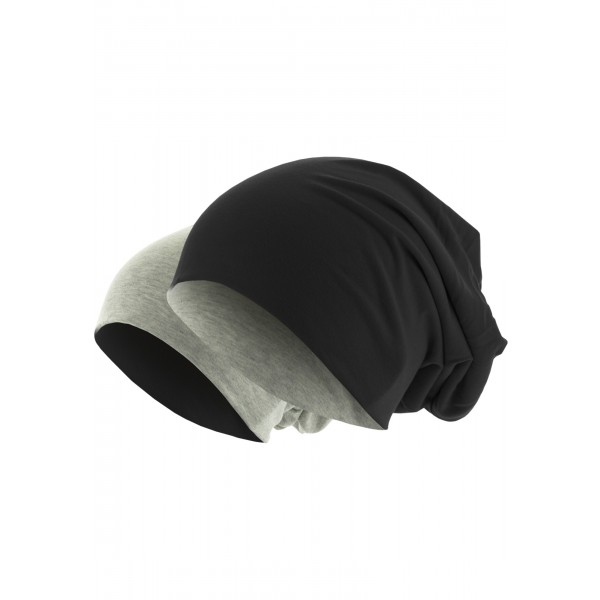  MasterDis Jersey Beanie reversible schwarz/grau 