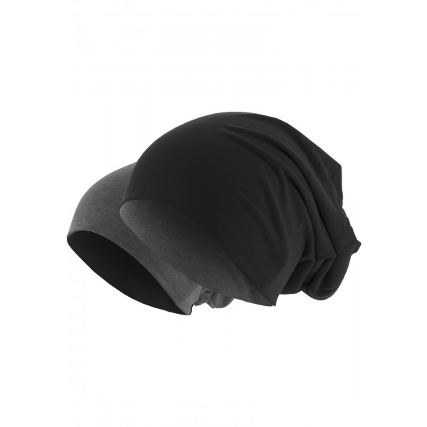 MasterDis Jersey Beanie reversible schwarz/dunkelgrau