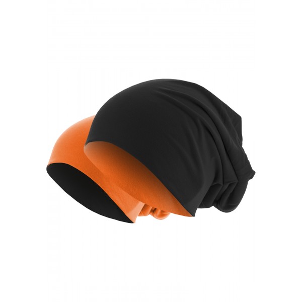 MasterDis Jersey Beanie reversible schwarz/neonorange