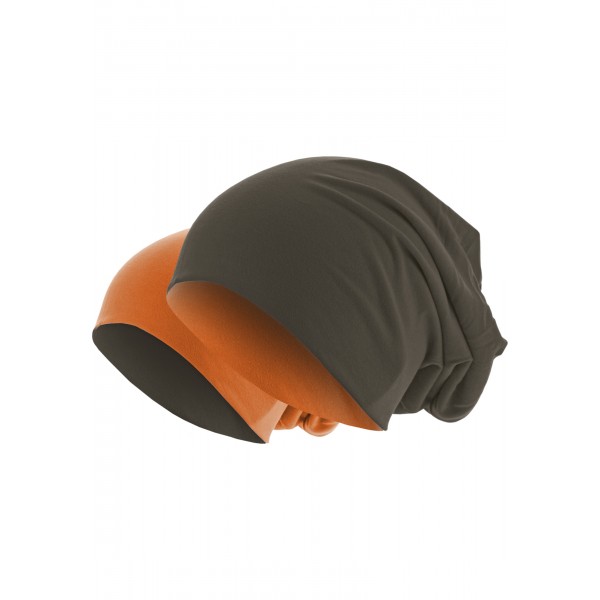 MasterDis Jersey Beanie reversible braun/orange